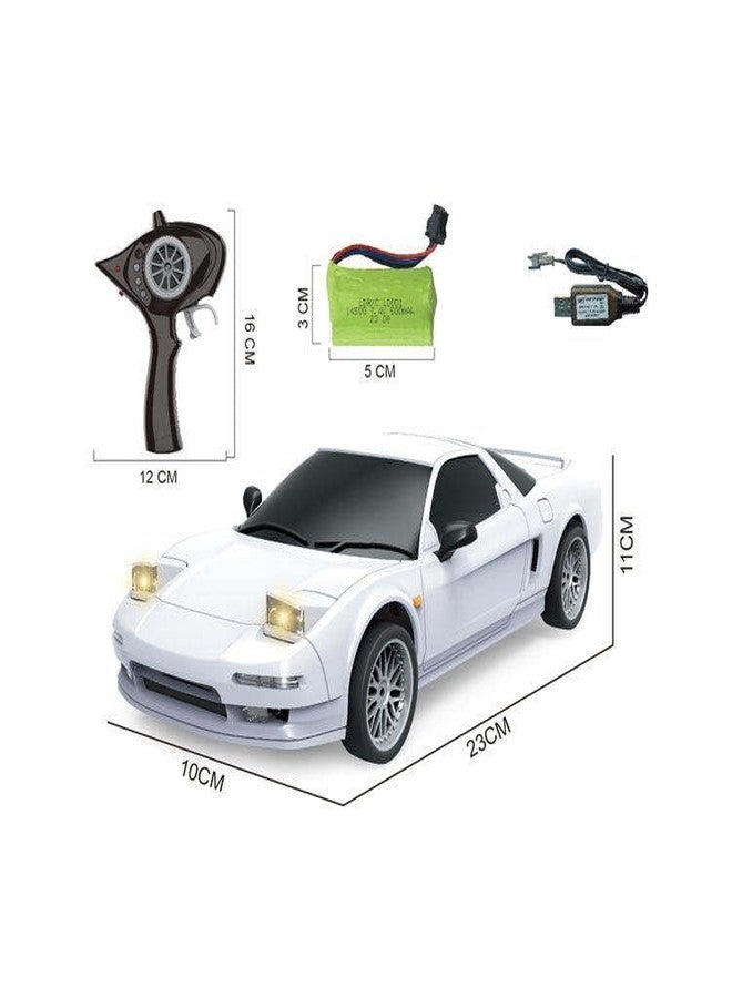 Rahisa سيارة راهيسا LDRC A04 RTR 1/18 2.4G RWD RC للانجراف، متوافقة مع مازدا MX-5، مزودة بإضاءة LED، سيارات سباق متناسبة بالكامل، إصدار قياسي - أبيض - Image 5